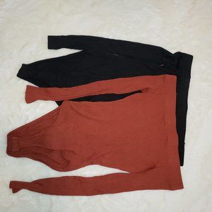 2 off the shoulder bodysuits